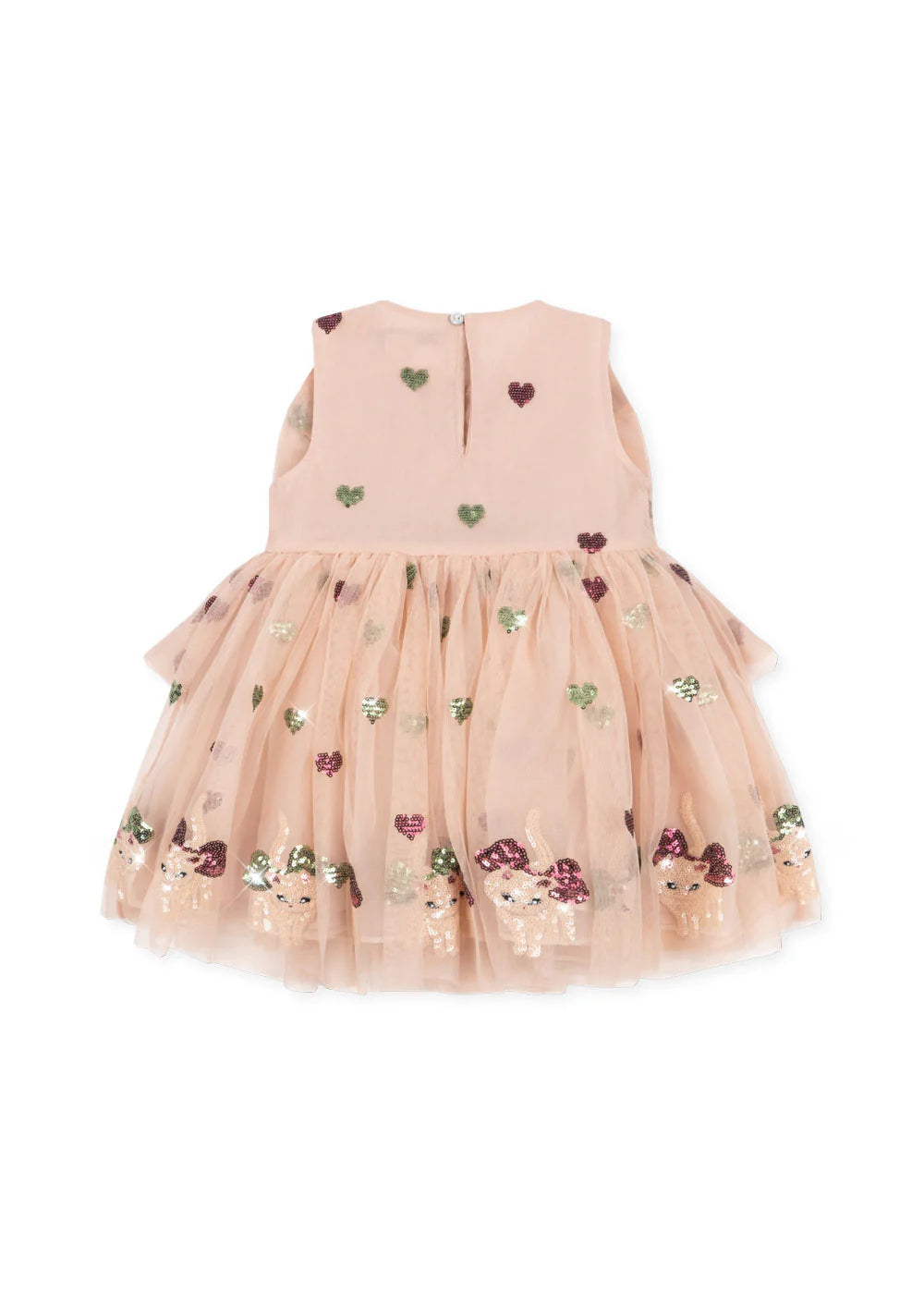 Back view of Konges Sløjd Yvonne bow tulle dress for kids