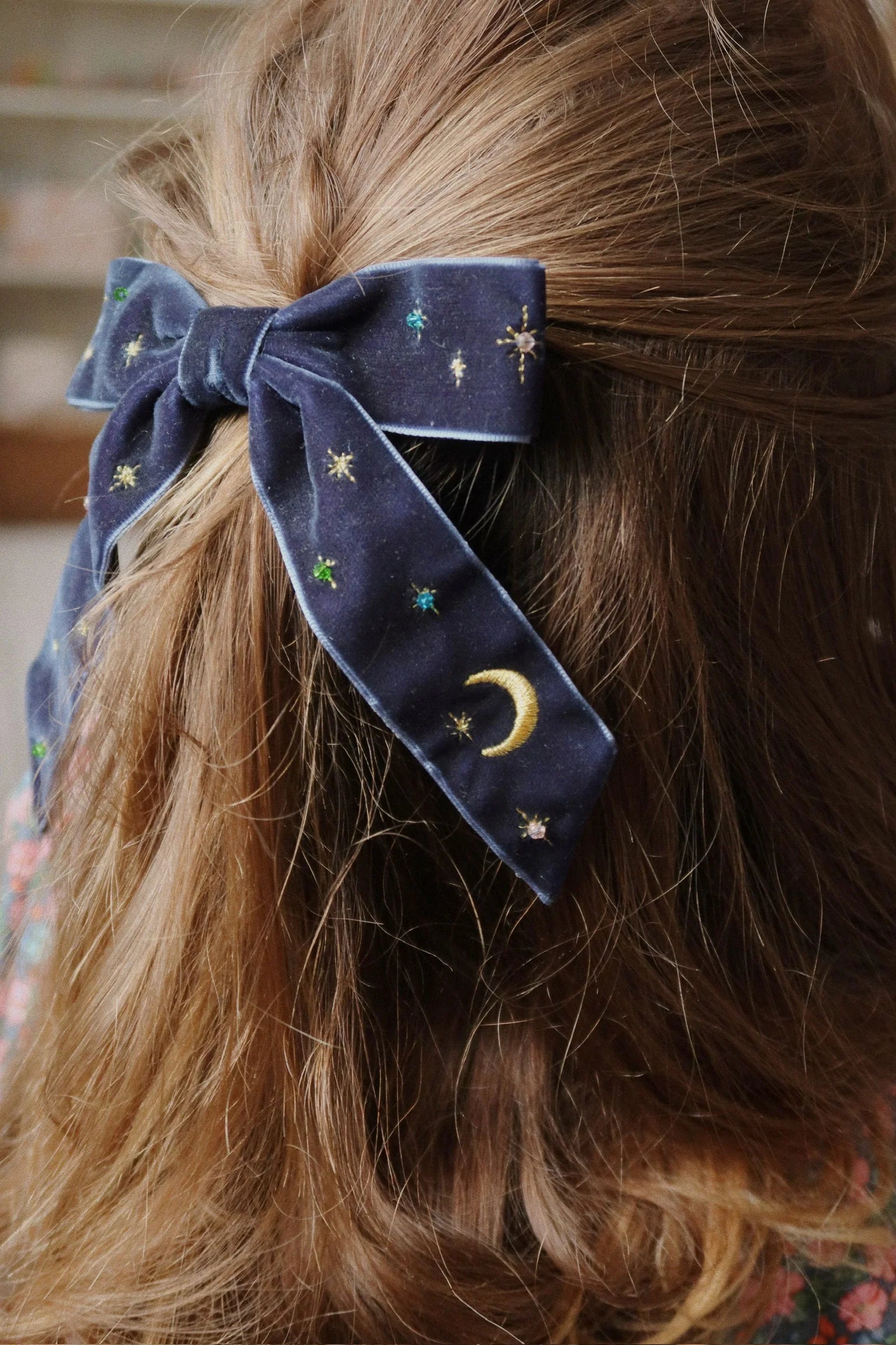 Velvet Bow Pearly Hair Clip – Konges Sløjd