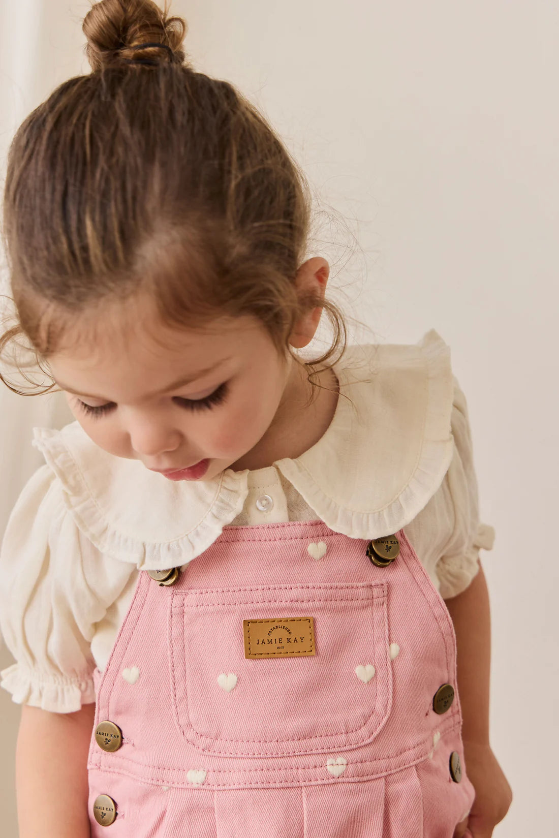 Jamie Kay Blair Overall - Petite Heart Rose for Girls – Jamie Kay (image 6)