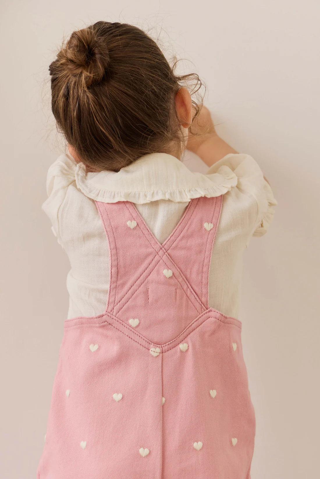 Jamie Kay Blair Overall - Petite Heart Rose for Girls – Jamie Kay (image 4)
