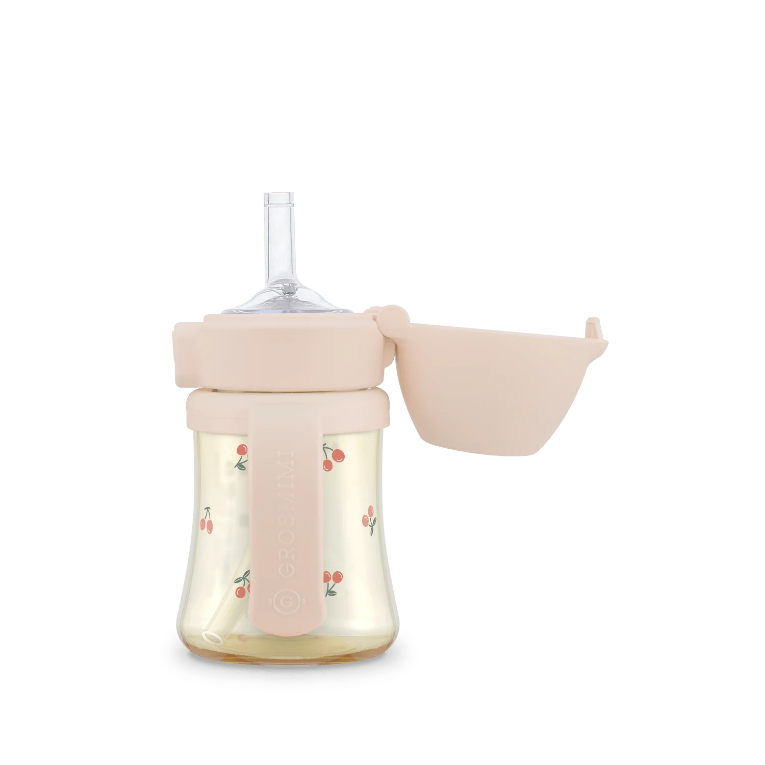 Grosmimi PPSU Straw Cup with Flip Top for Toddlers | 10oz | Stage 2