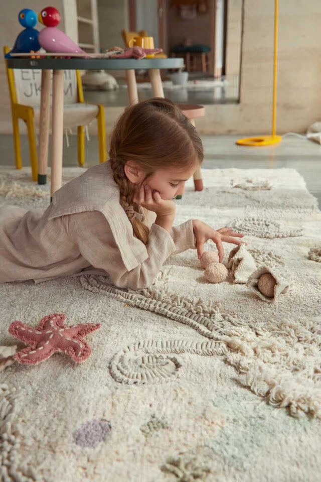 Washable Play Rug Seabed by Lorena Canals paired with matching decor