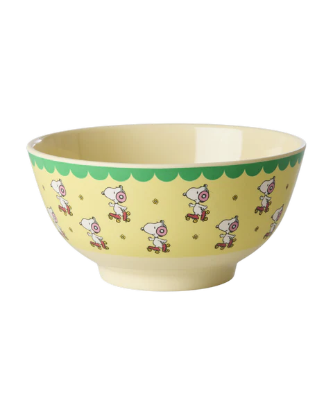 Medium Bowl - Yellow - Snoopy Print