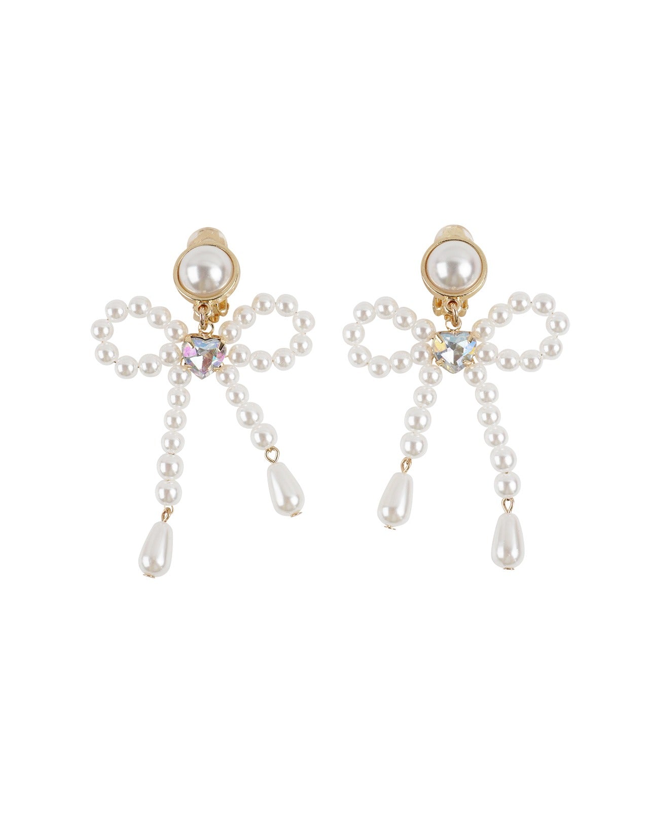 Pearl Bow Earrings