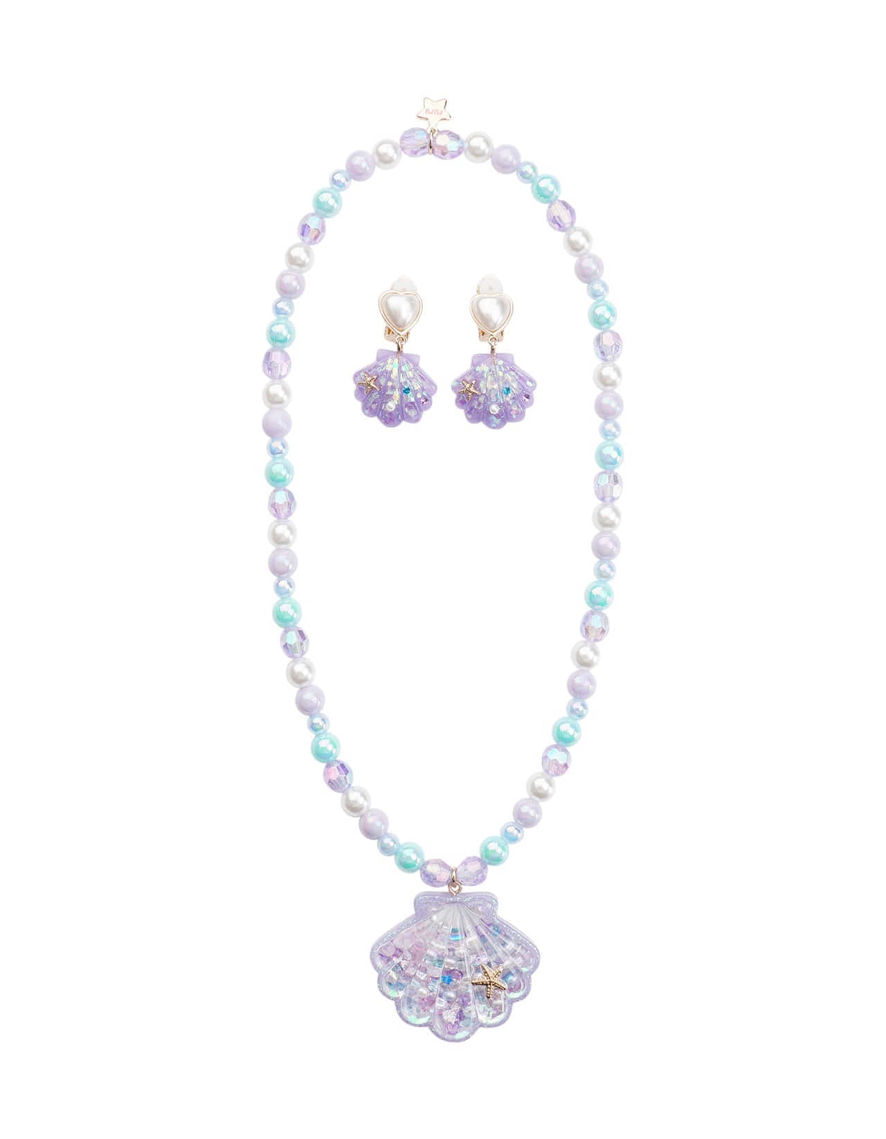 Shell Shaker Necklace Earrings Set