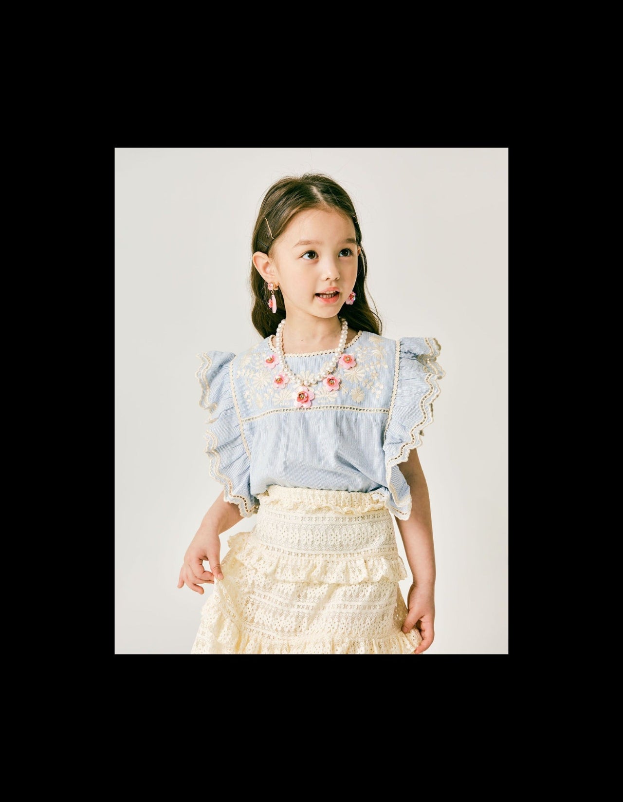 RuruStar Statement Flower Necklace & Earring Set — close-up of floral necklace pendant and earring detail showing design