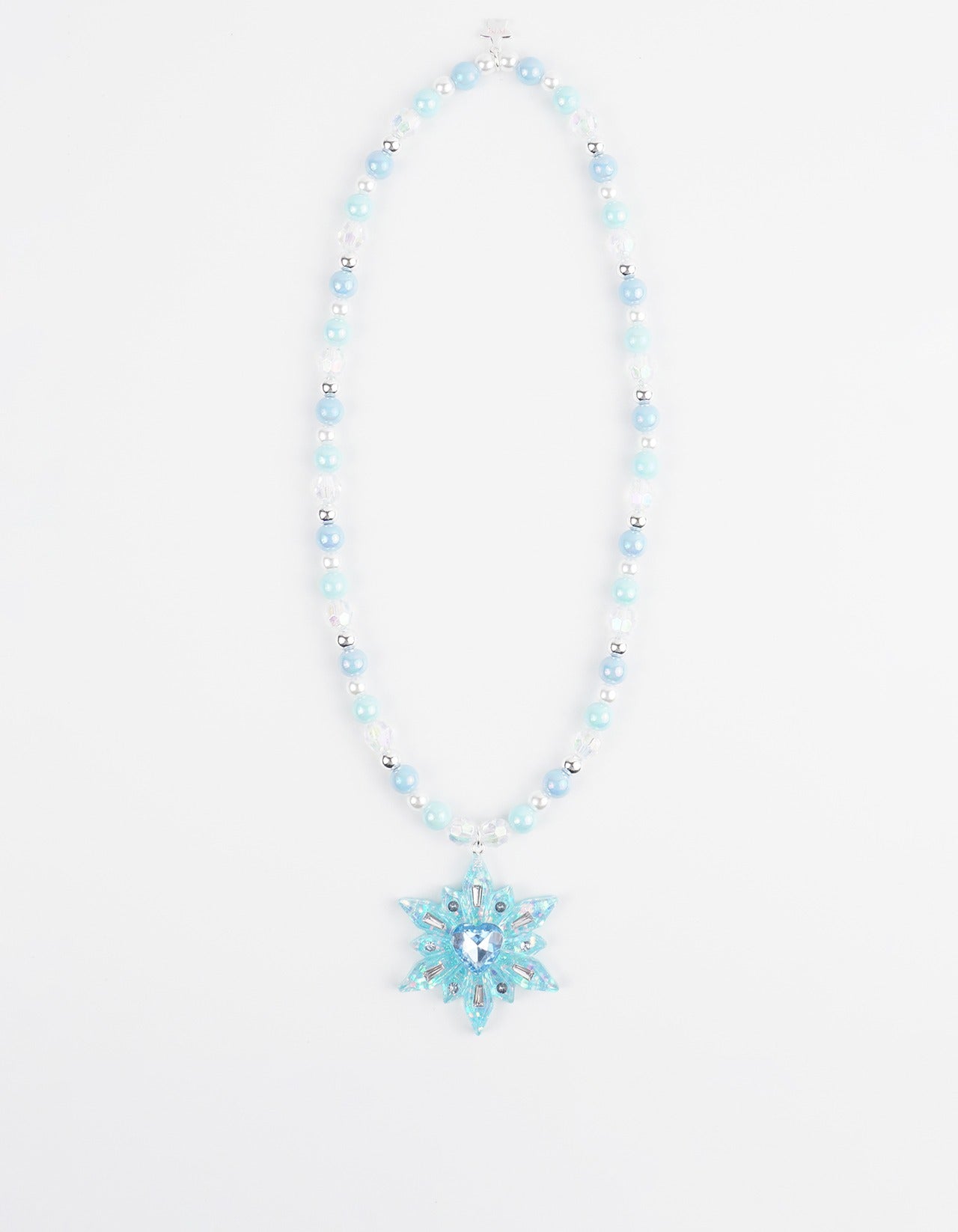 Blue snowflake necklace