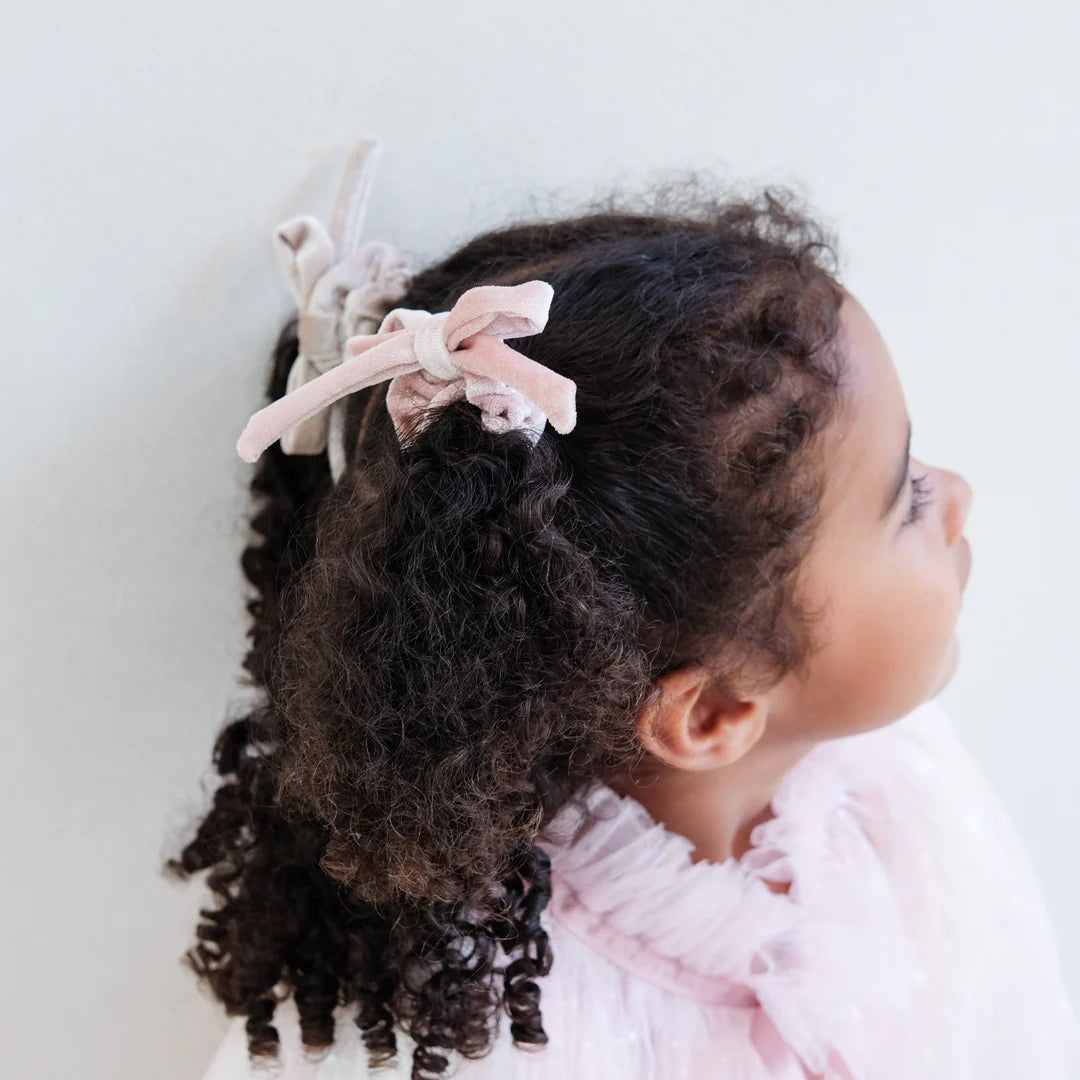 Sparkle velvet bow ponies