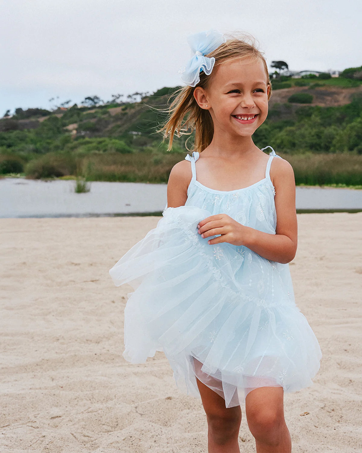 Rowan Tull Dress — Blue – Petite Hailey (image 2)