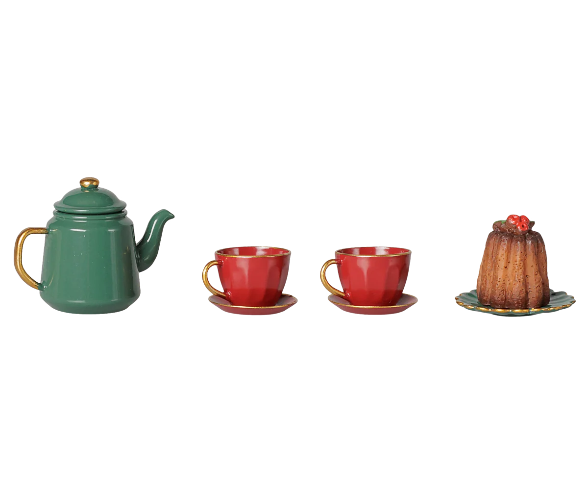 Christmas tea party, Mouse - Red/Green