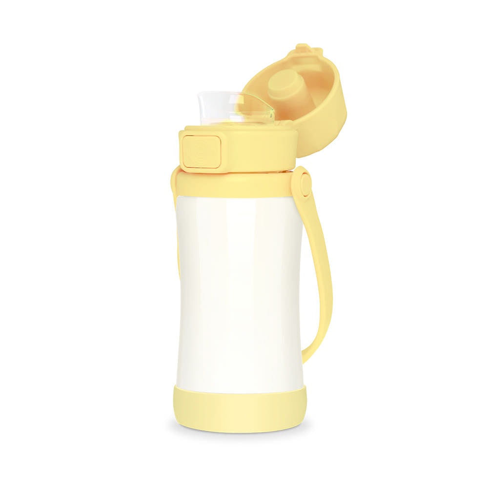 Grosmimi Deco Play One-Touch Toddler Water Bottle 300ml in Yellow