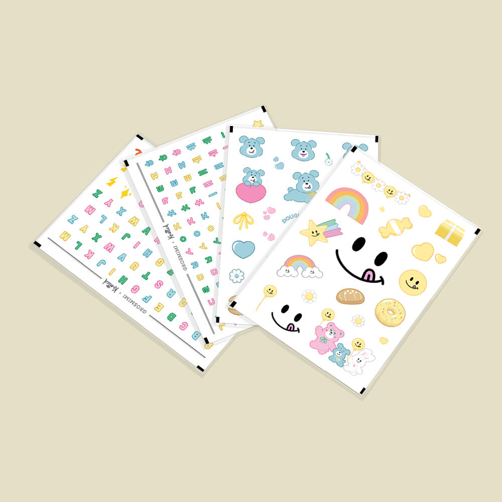 Grosmimi x Knotted Deco Play waterproof sticker set at littlewild kids