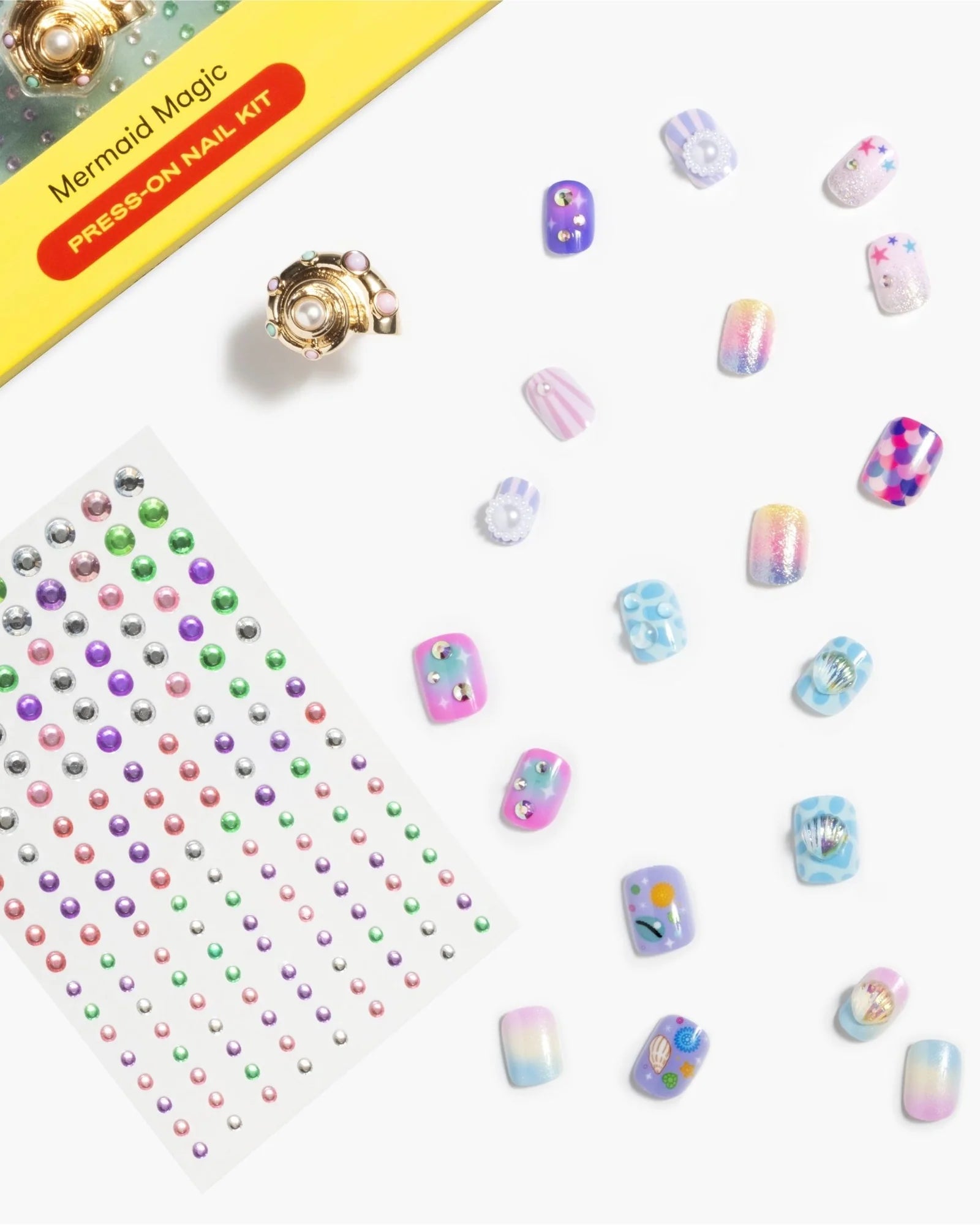 Mermaid Press On Nail Kit – Supersmalls