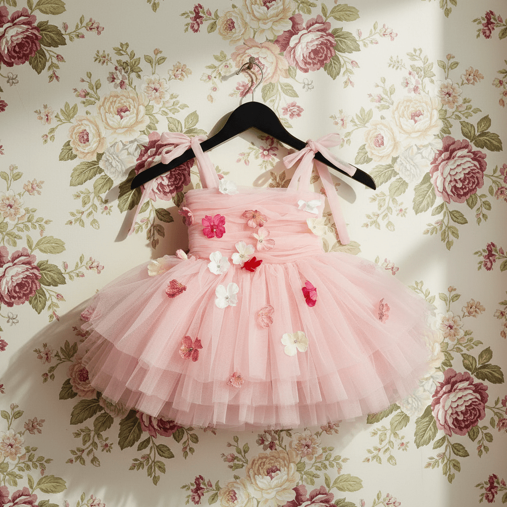 DOLLY by Le Petit Tom Potpourri Tulle Ballerina Dress, Dolly Pink
