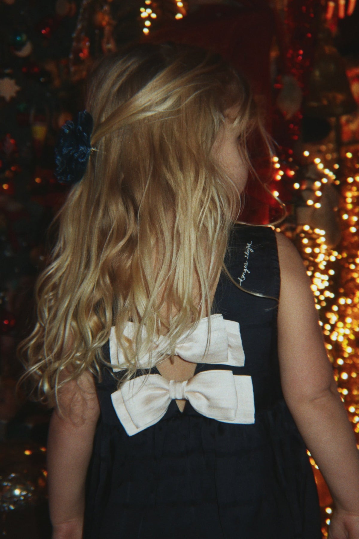 Girl wearing Konges Sløjd Livia Dress in Night Sky