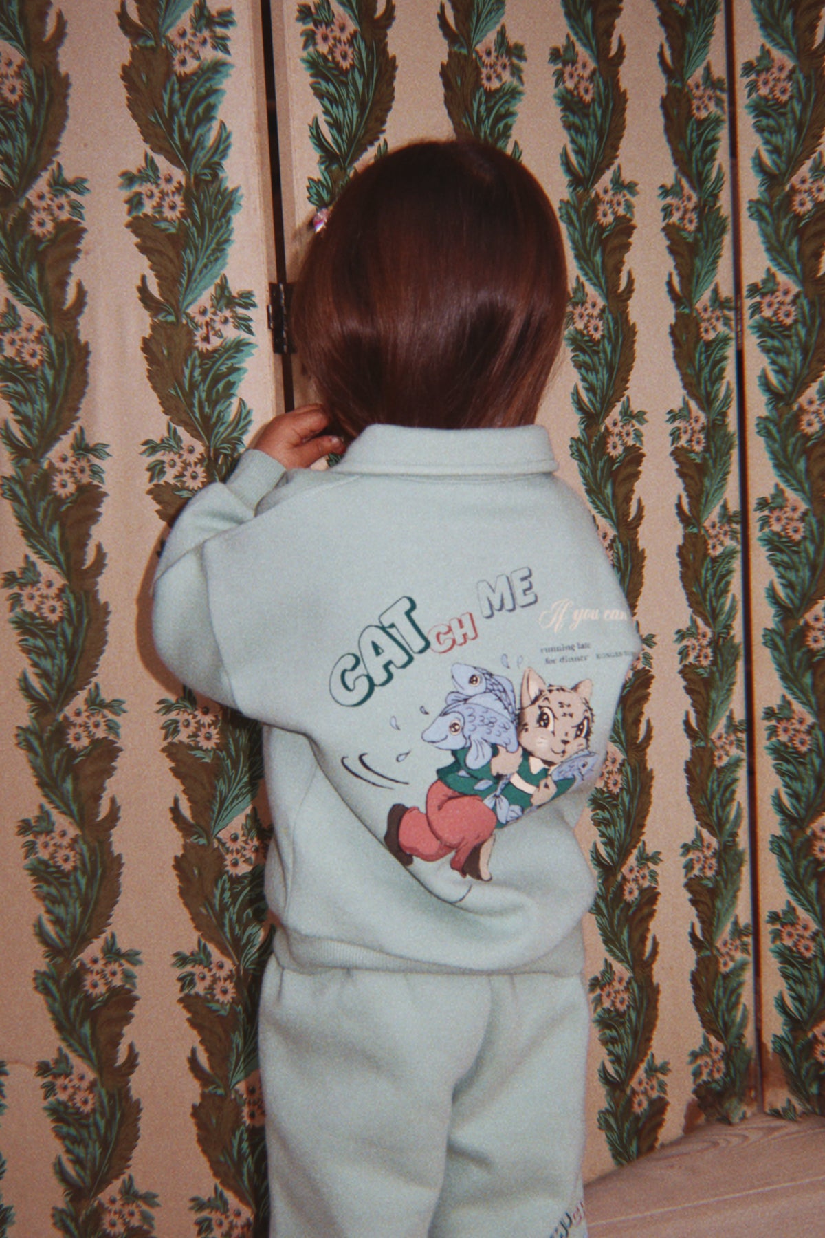 Konges Sløjd Lou Half Zip Polo GOTS in Granite Green, image 2 of 3