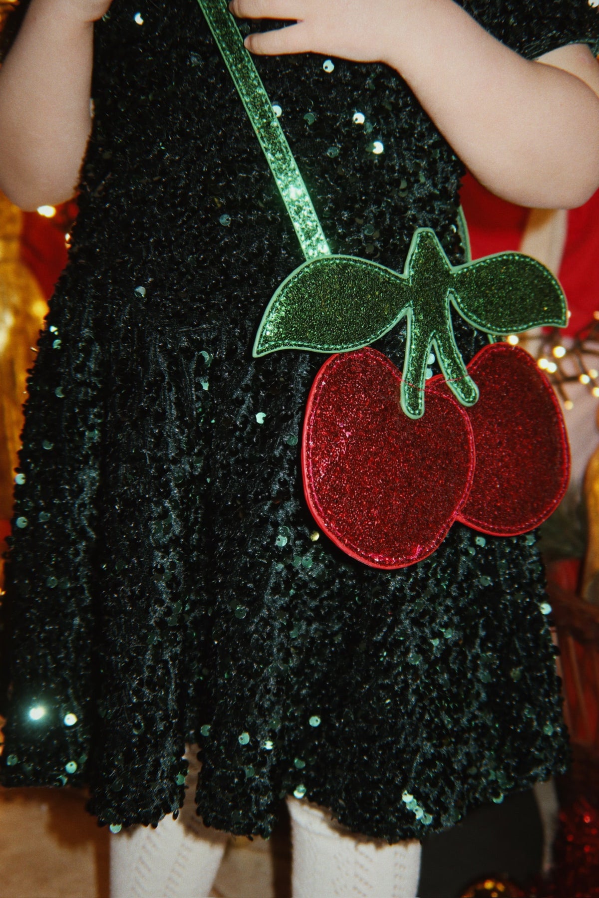 Girl wearing Konges Sløjd Tamira Ballerina Dress in Scarab