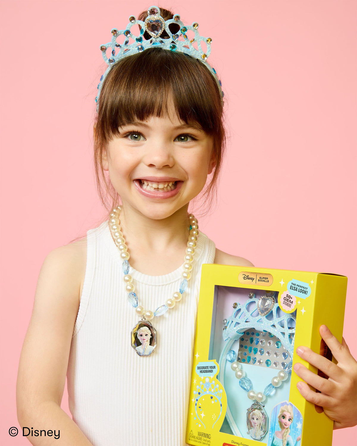 Super Smalls Disney Frozen Headband & Jewelry Kit, lifestyle photo on model