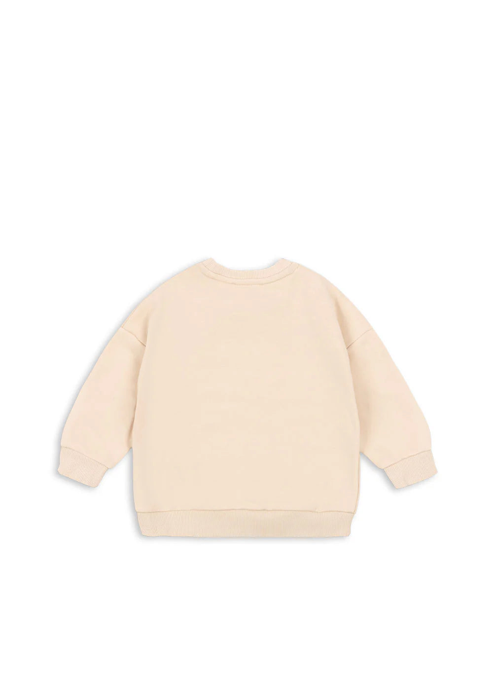 Back view of Konges Sløjd Lou sweatshirt in Brazilian Sand for kids