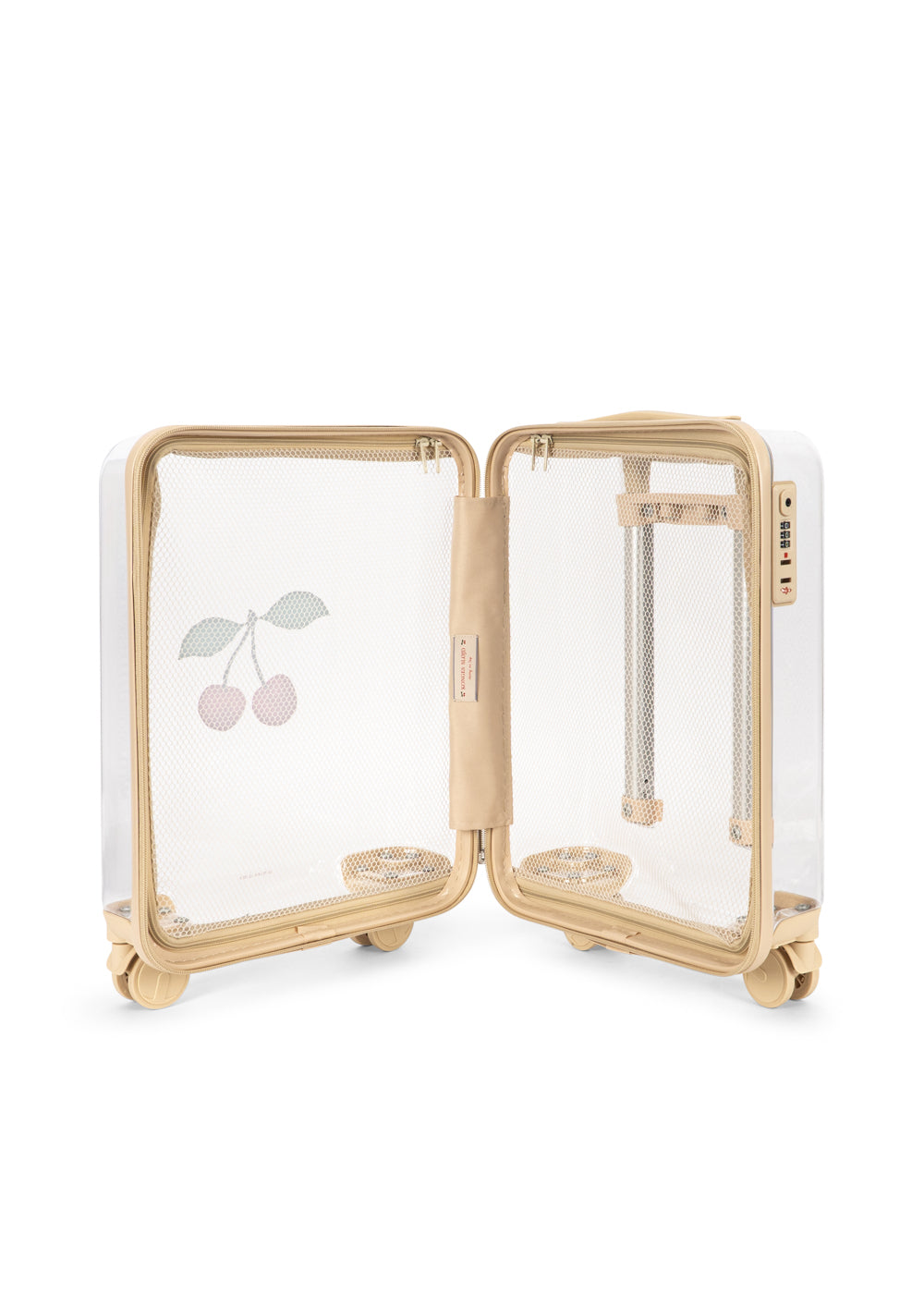 Transparent Travel Suitcase - Cherry Transparent