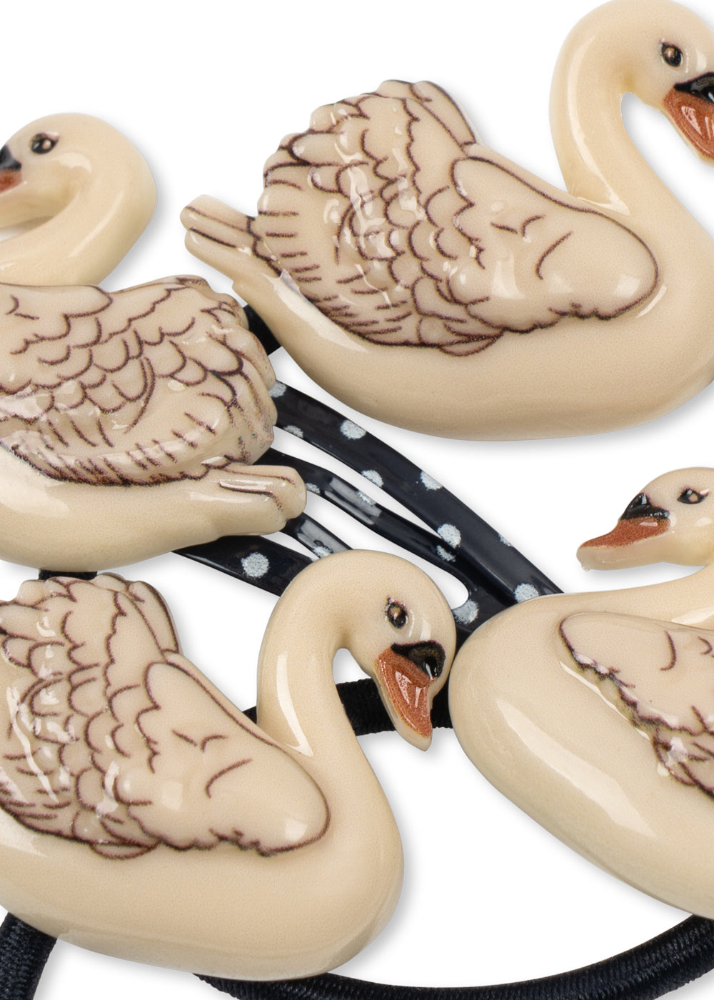 4 Pack Swan Hair Clip and Elastic – Konges Sløjd