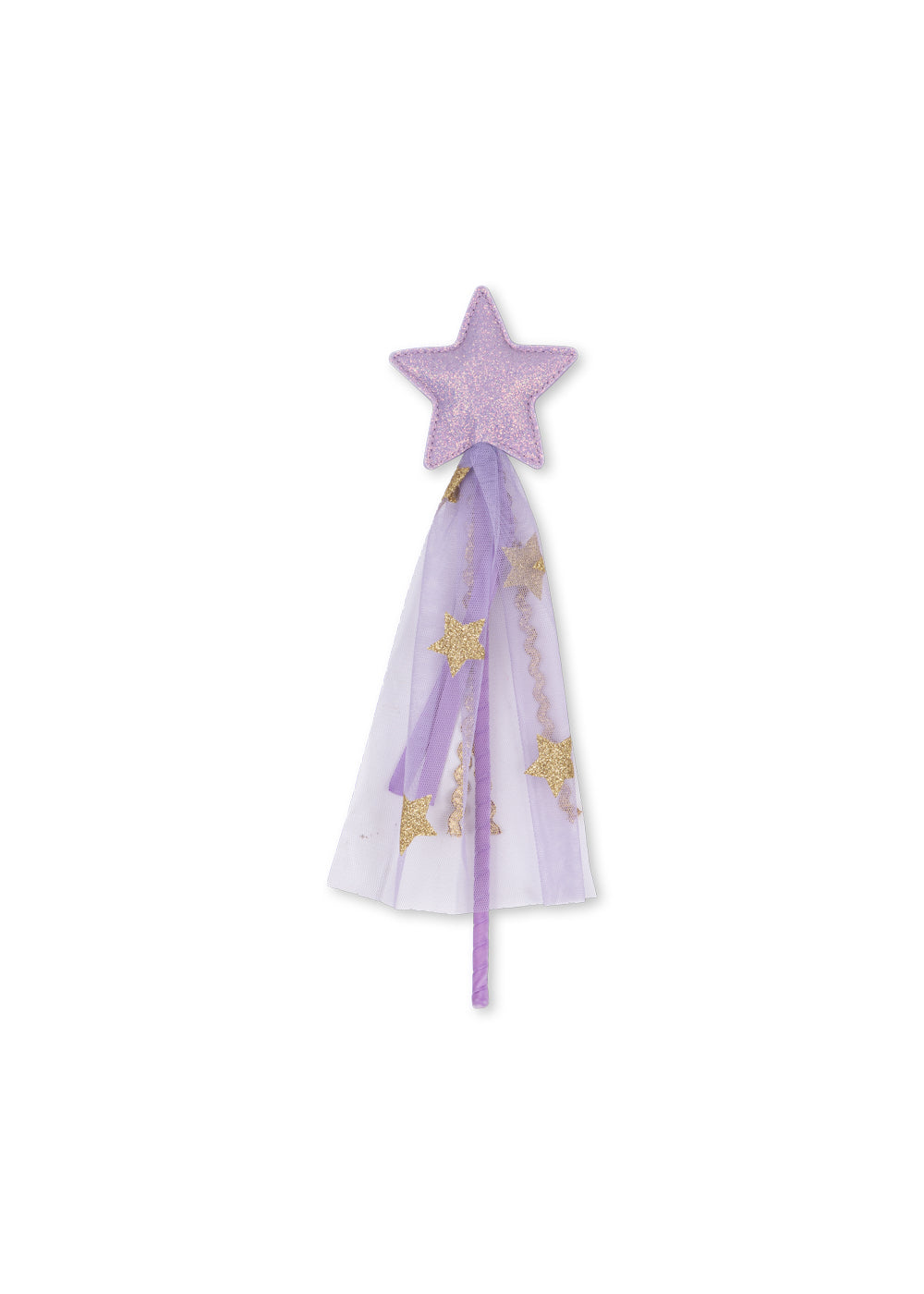 Konges Sløjd Magic Wand Lavender Purple — full length view showing wand size