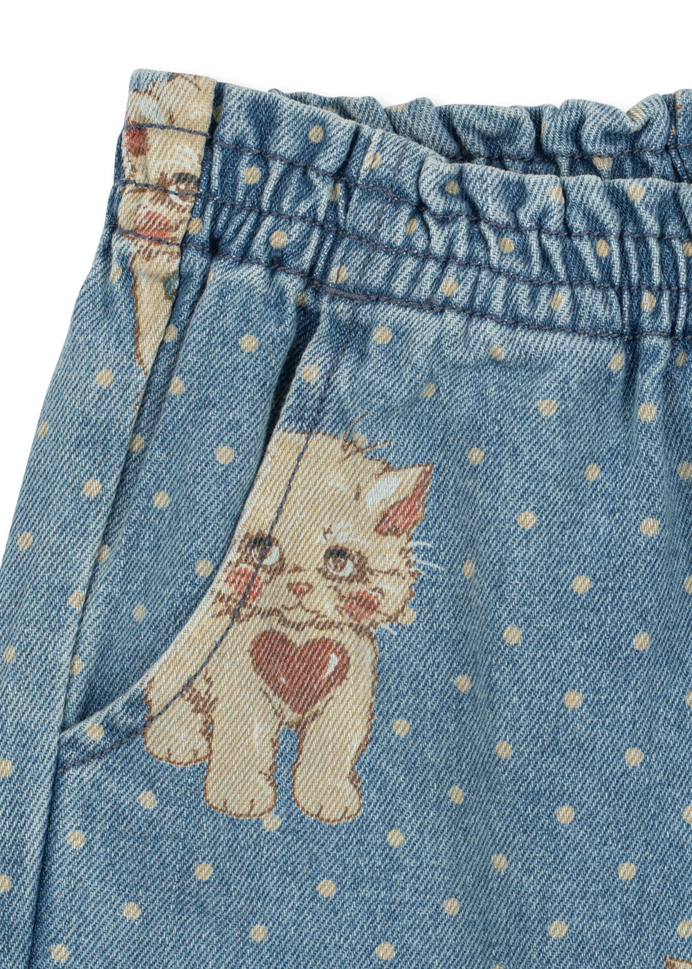 Konges Sløjd Magot Frill Pants Ciao Miao — side view showing tapered leg silhouette