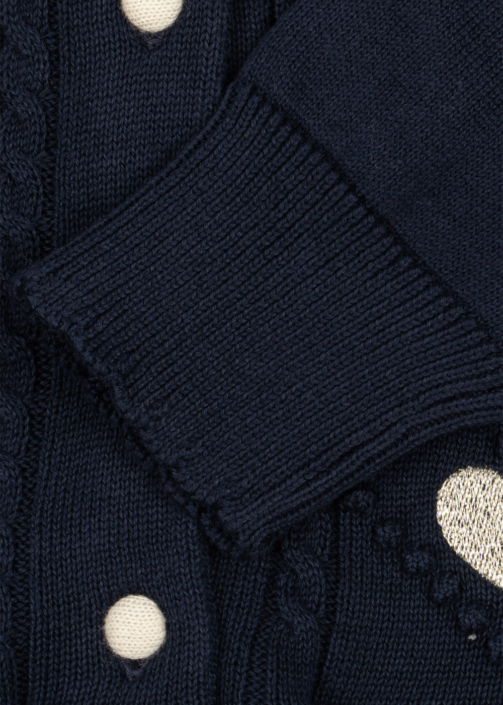 Konges Sløjd Soleil Cardigan GOTS in Total Eclipse, packshot 4 detail