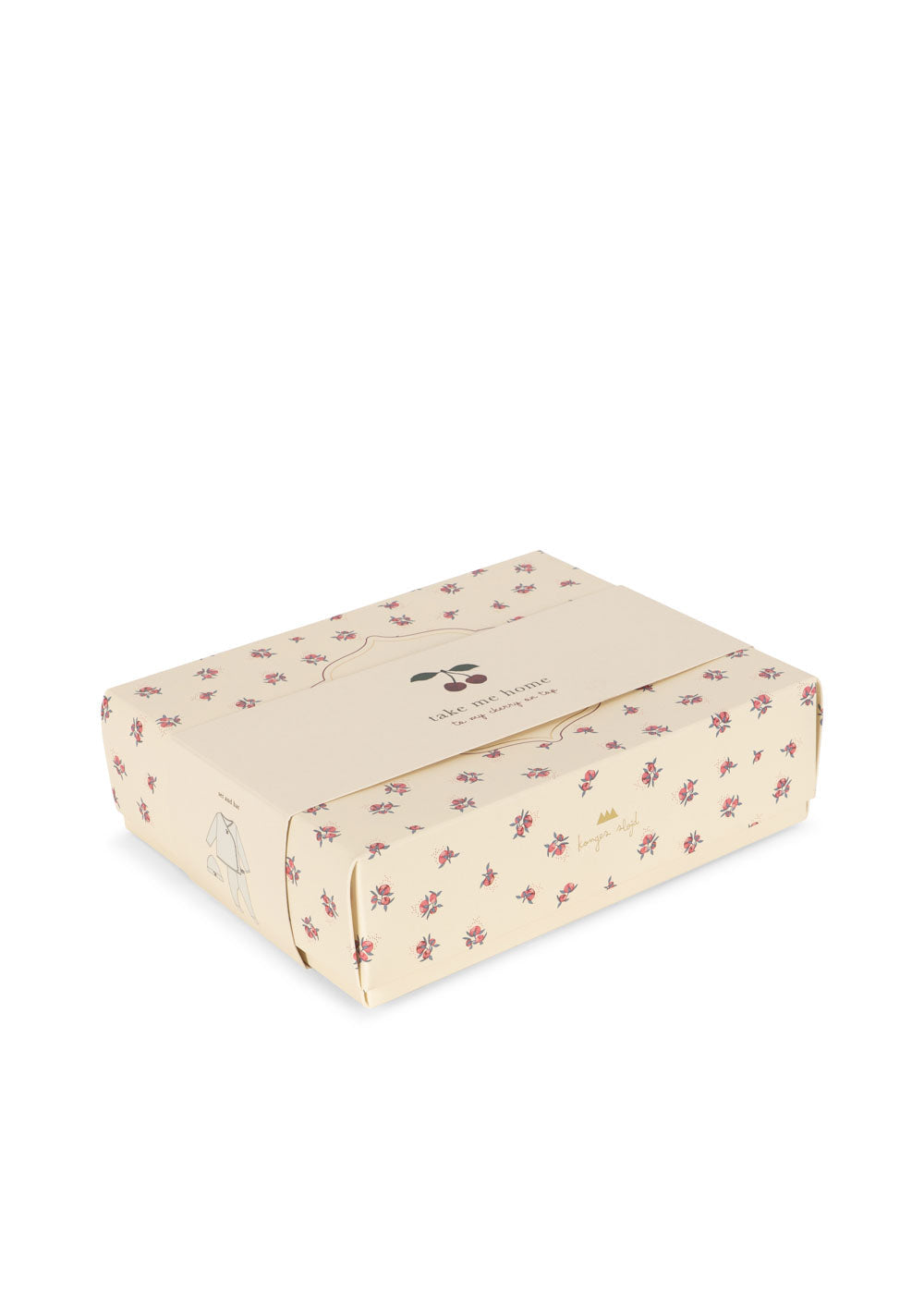 Konges Sløjd Take-Me-Home Set Shell — side view of gift box with ribbon