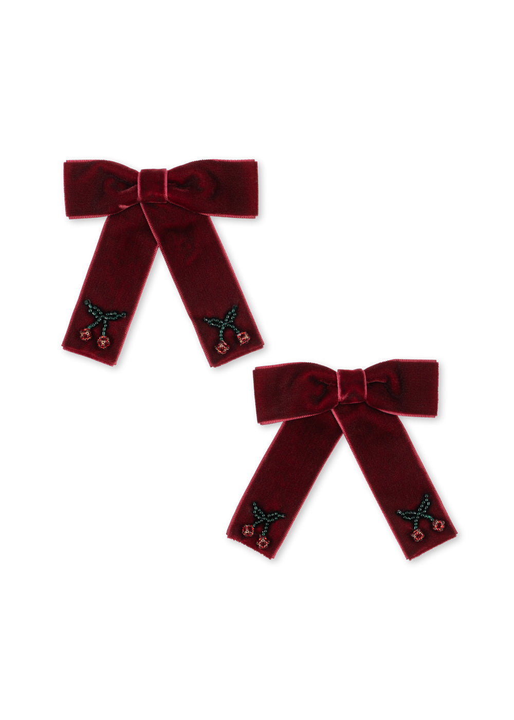 Konges Sløjd 2 Pack Juliette Bow Hair Clip in Rio Red, alternate product view