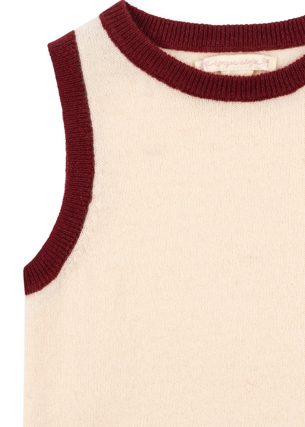 Konges Sløjd Alette Dress in Pale Blush, contrast trim detail