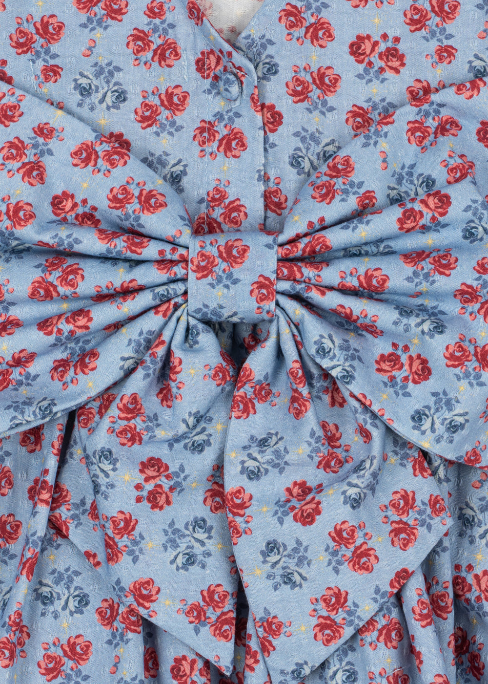 Konges Sløjd Avi LS Bow Dress in Lumina Blu, print detail