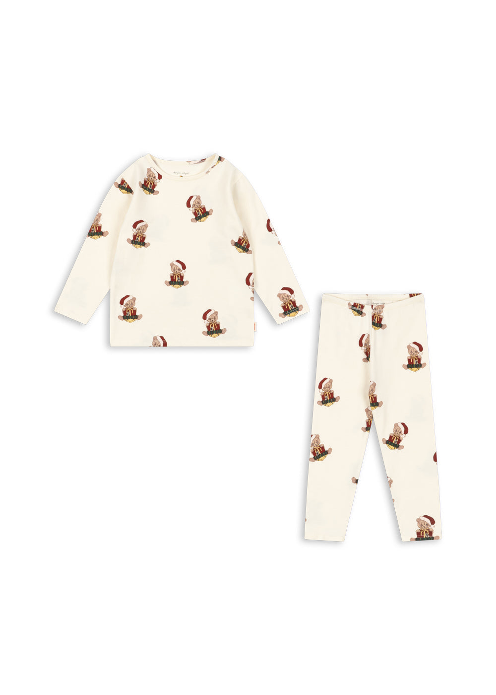 Konges Sløjd Basic Blouse/Pants Set GOTS in Teddy Bear, packshot 1