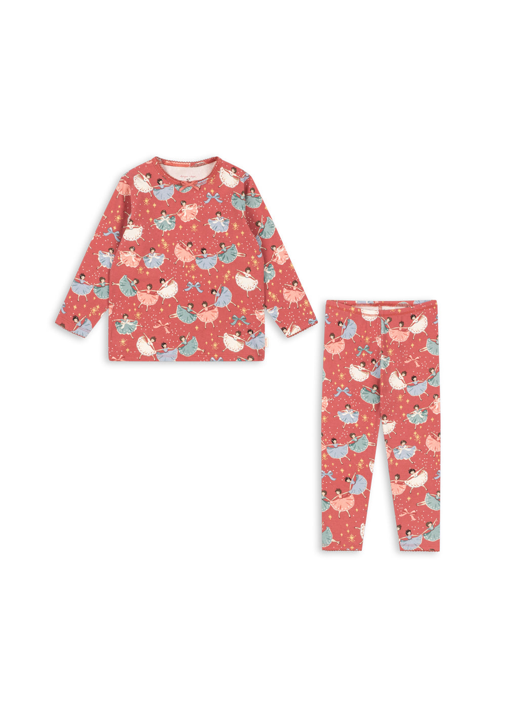 Konges Sløjd Basic Blouse/Pants Set GOTS in Bow Ballerina Blush, packshot 1