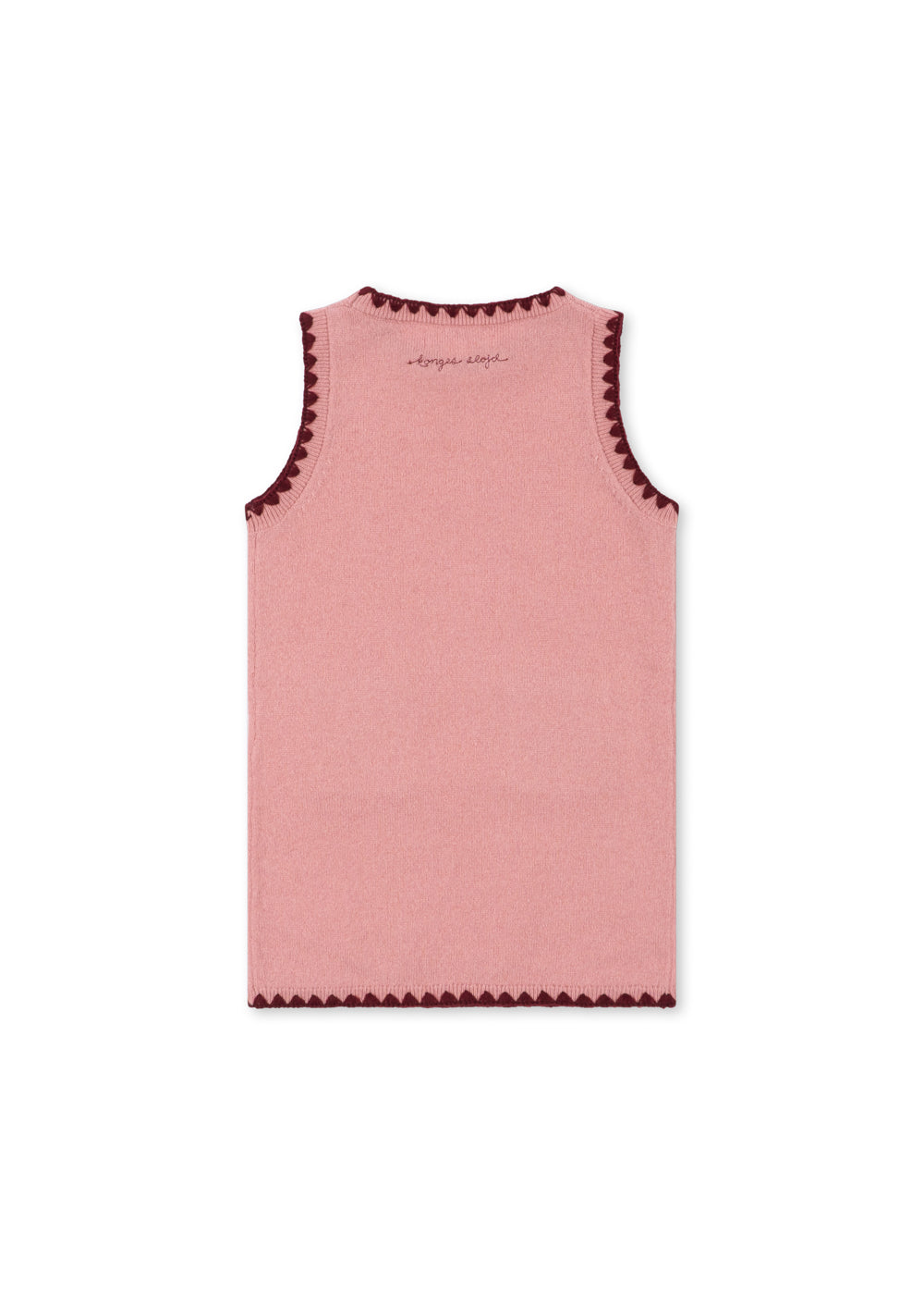 Back view of the pale blush Collette knit dress