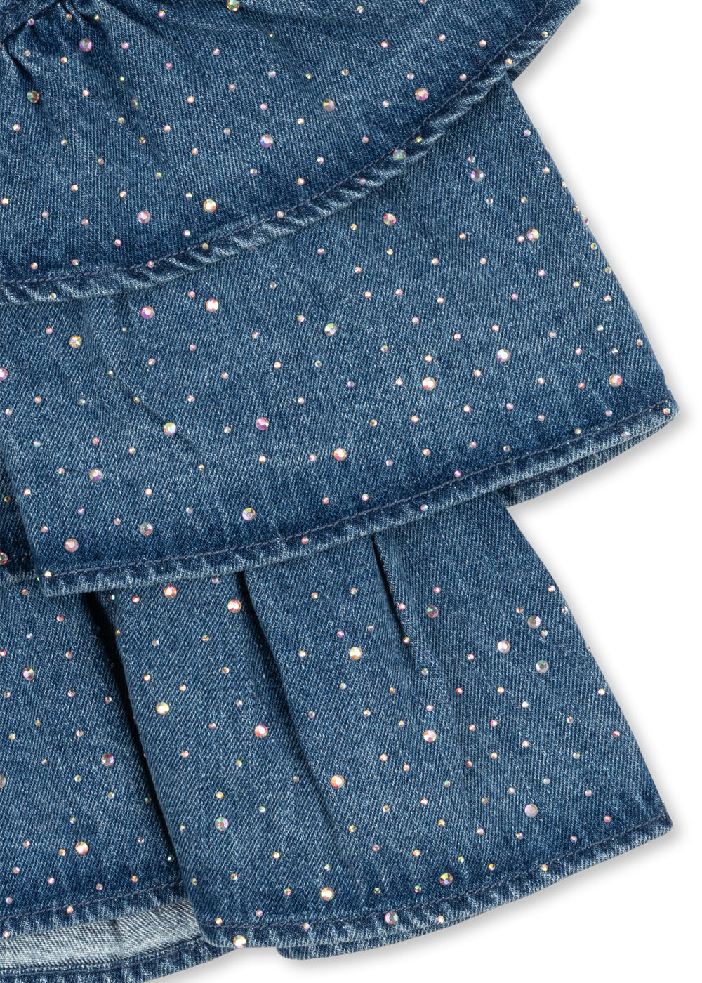 Konges Sløjd Elba Sparkle Dress in Denim Sparkle, detail