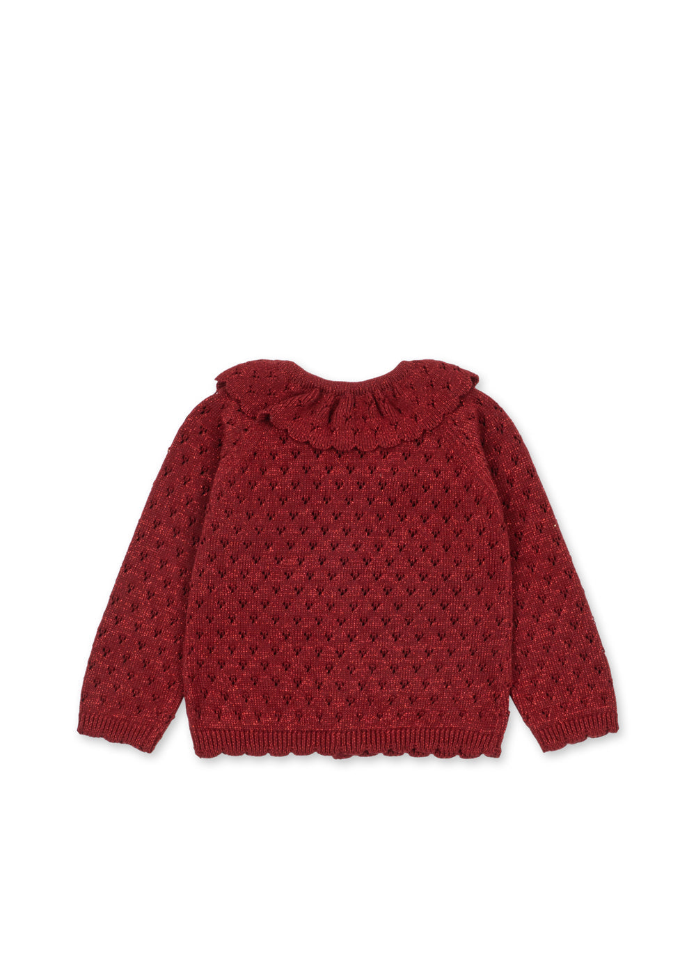 Konges Sløjd Holiday Cardigan in Red Dahlia, product view 2
