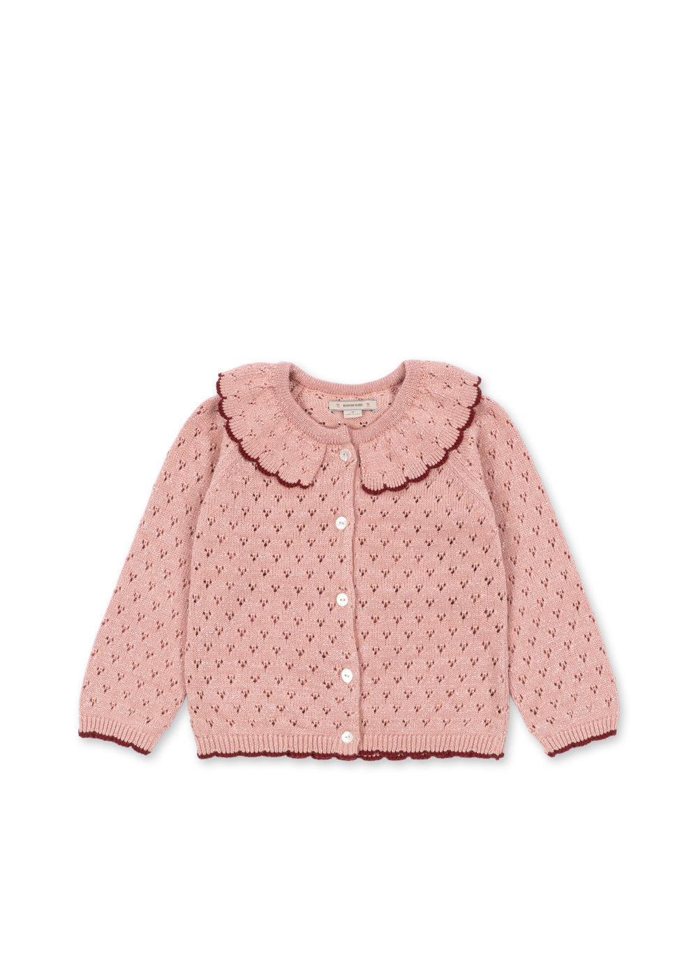 Konges Sløjd Holiday Cardigan in Mellow Rose, front product view