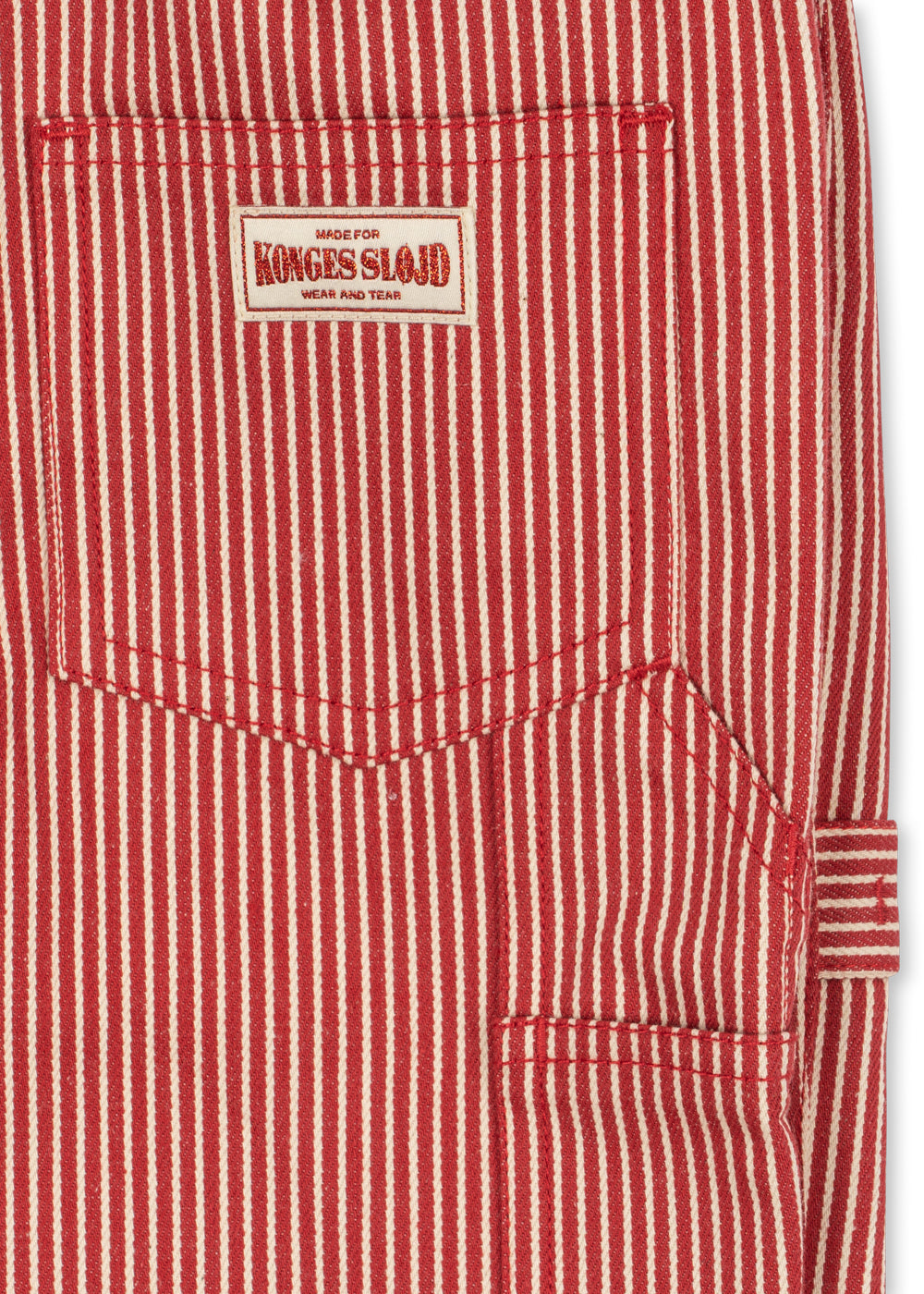 Konges Sløjd Luc Pants GOTS in Milk Rouge Stripe, image 3 of 8