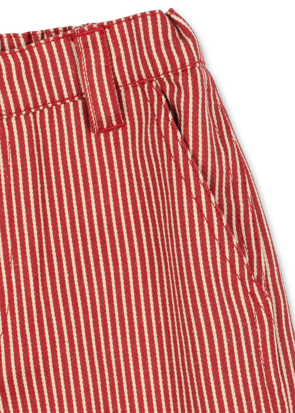 Konges Sløjd Luc Pants GOTS in Milk Rouge Stripe, image 4 of 8