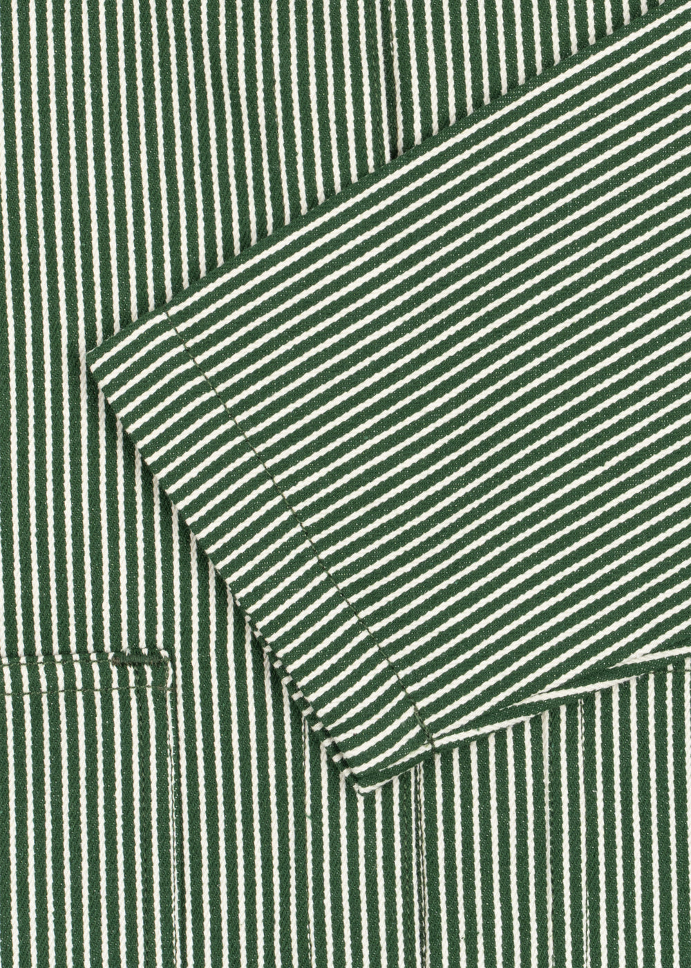 Konges Sløjd Luc Shirt Jacket GOTS in Milk Verte Stripe, packshot 4