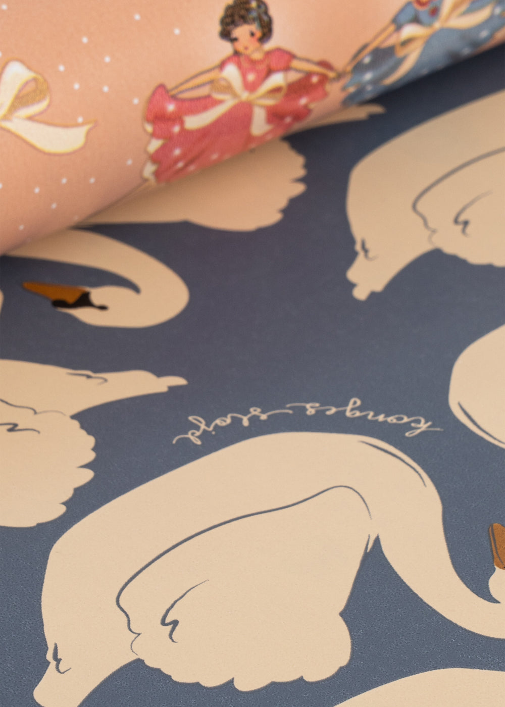 Konges Sløjd Wrapping Paper in Bow Ballerina Blush, image 4 of 7