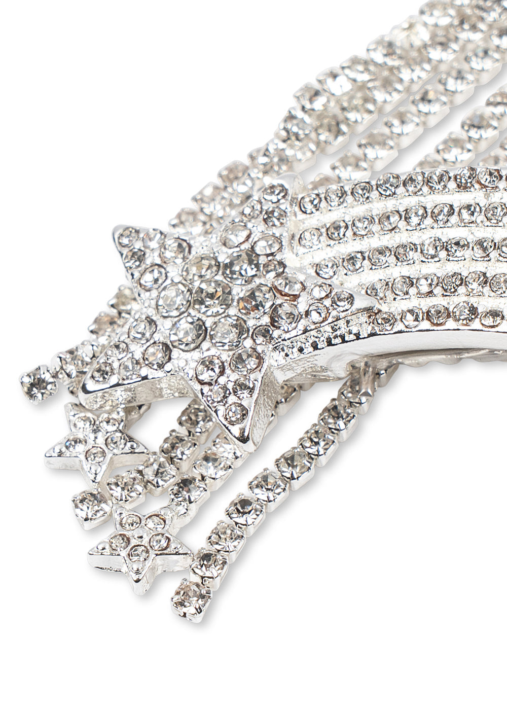 Konges Sløjd 2 Pack Sparkly Star Hair Clip in Silver Mix, clip detail