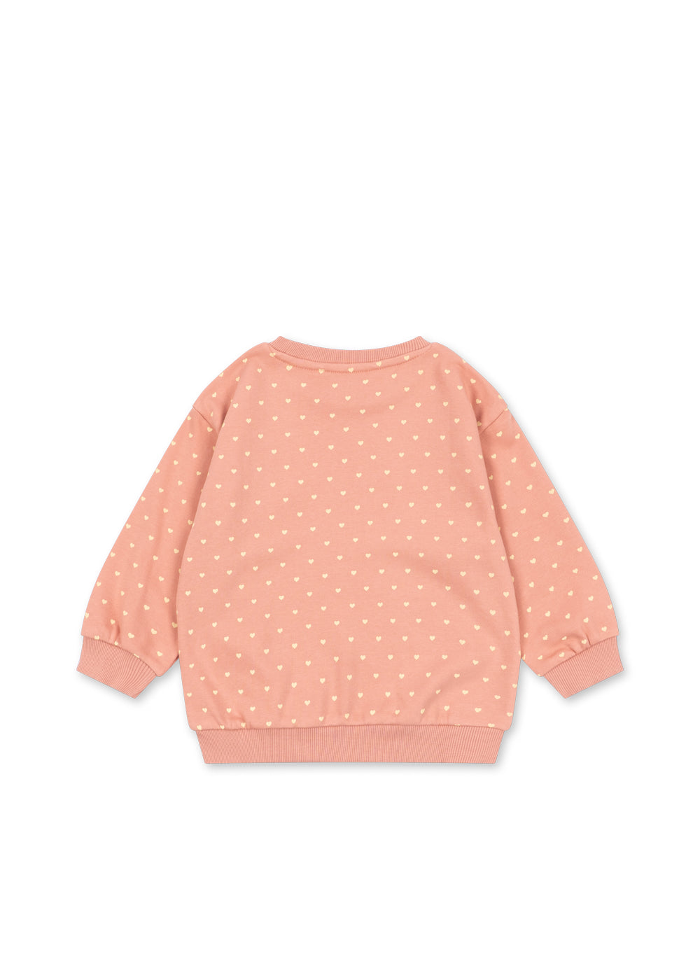Konges Sløjd Spotty Sweat Blouse Coeur Feathers — close-up of rib hem and neckline