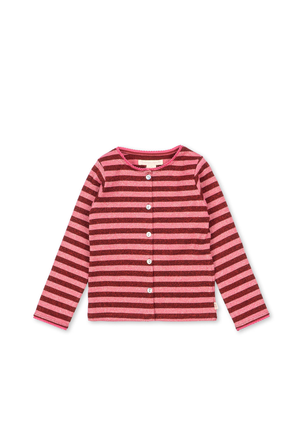 Konges Sløjd Roli Stripe Cardigan OCS in Pinky Stripe, image 1 of 4
