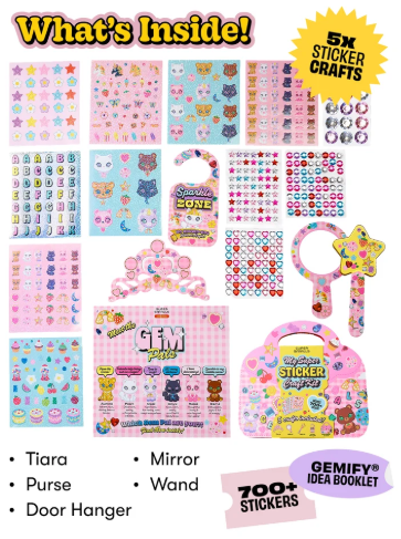 Super Smalls My Super Sticker Craft Kit contents