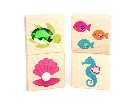 LIMITED! Sparkling Sea Friends 4 pc. Gem Block Set – Everwood Friends