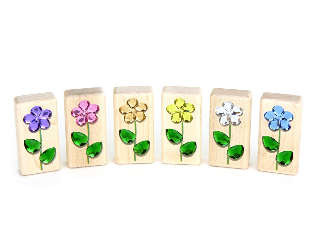LIMITED! Pastel Summer Flowers 6pc. Gem Blocks – Everwood Friends