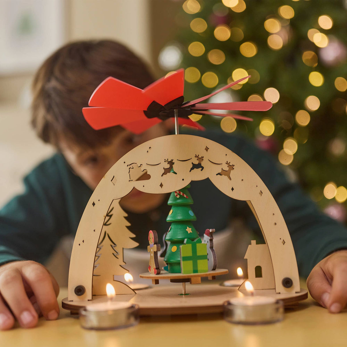 KiwiCo Christmas Candle Carousel Science Kit, view 5