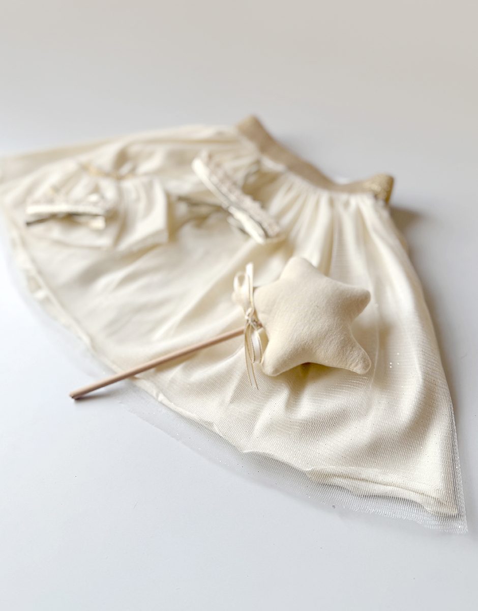 Deva Matching Tutu Duo & Magic Wand, Ecru – Minikane